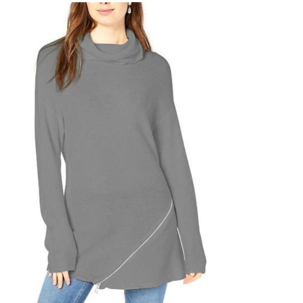 Bar Iii Gray Turtleneck Sweater